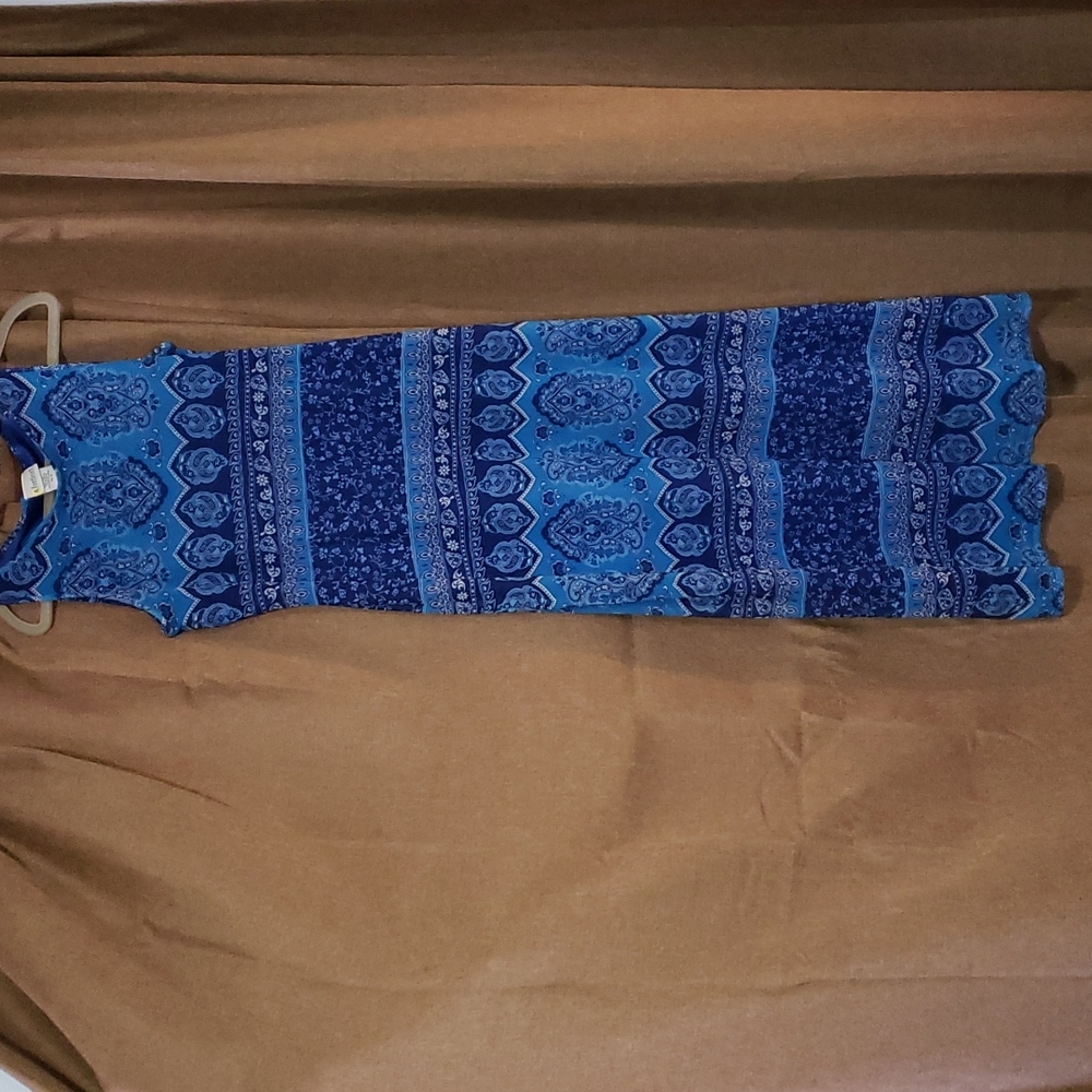 a fortiori Long Blue Sleeveless Dress M